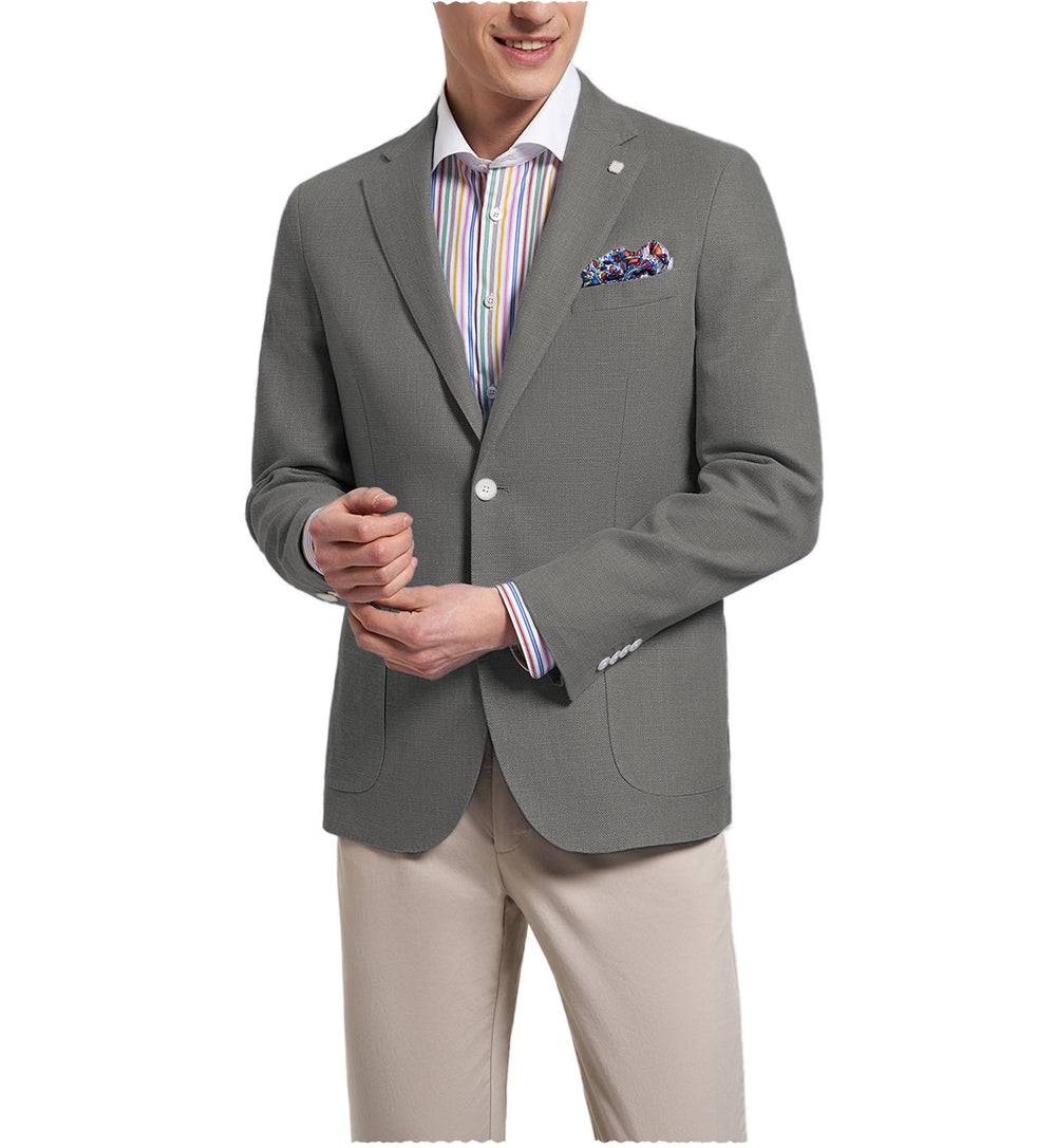 Fashion Men's Slim Fit Notch Lapel Flat Blazer mens event wear