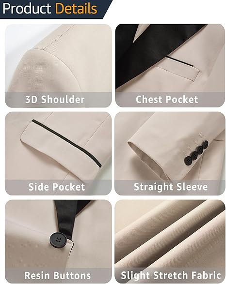 Formal 3 Pieces Mens Suit Flat Shawl Lapel Tuxedos (Blazer+vest+Pants) mens event wear