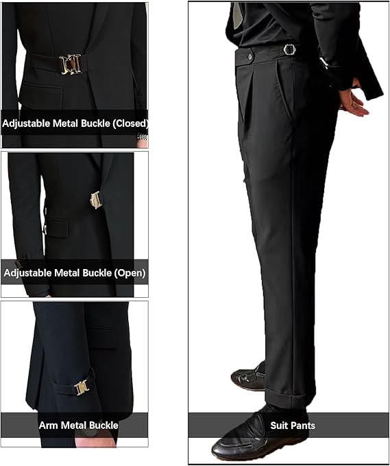 Formal Men's 2 Piece Men's Suit Regular Fit Notched Lapel Tuxedo (Blazer + Pants) mens event wear