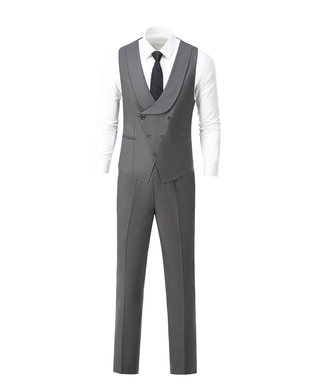 Formal Men's Suits Slim Fit 3 Pieces Notch Lapel Tuxedos (Blazer+Vest+Pant) Adam Reed