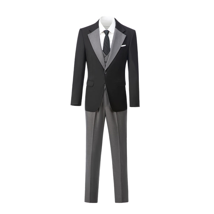 Formal Men's Suits Slim Fit 3 Pieces Notch Lapel Tuxedos (Blazer+Vest+Pant) Adam Reed