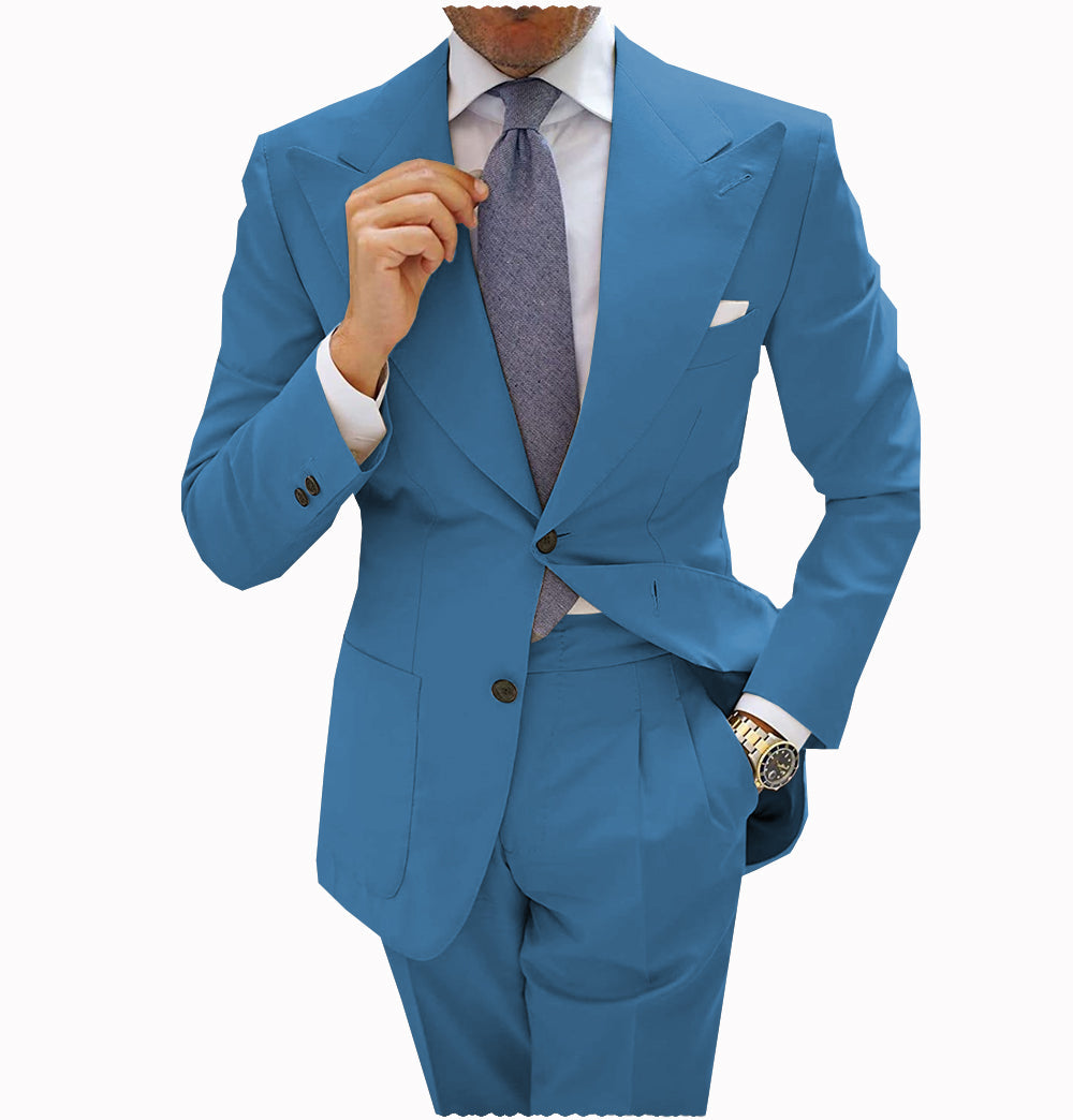 Leisure Men's 2 Pieces Mens Suit Regular Fit Tuxedos For Wedding (Blazer+Pants) mens event wear